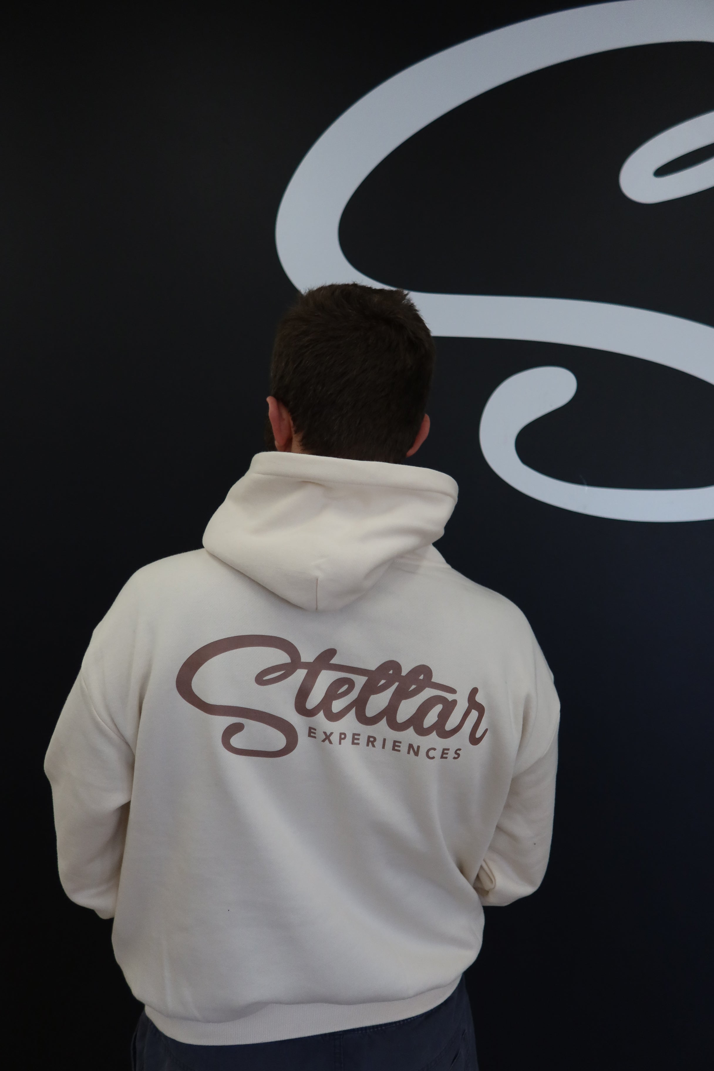 Stellar Logo Hoodie Mens Ecru 2