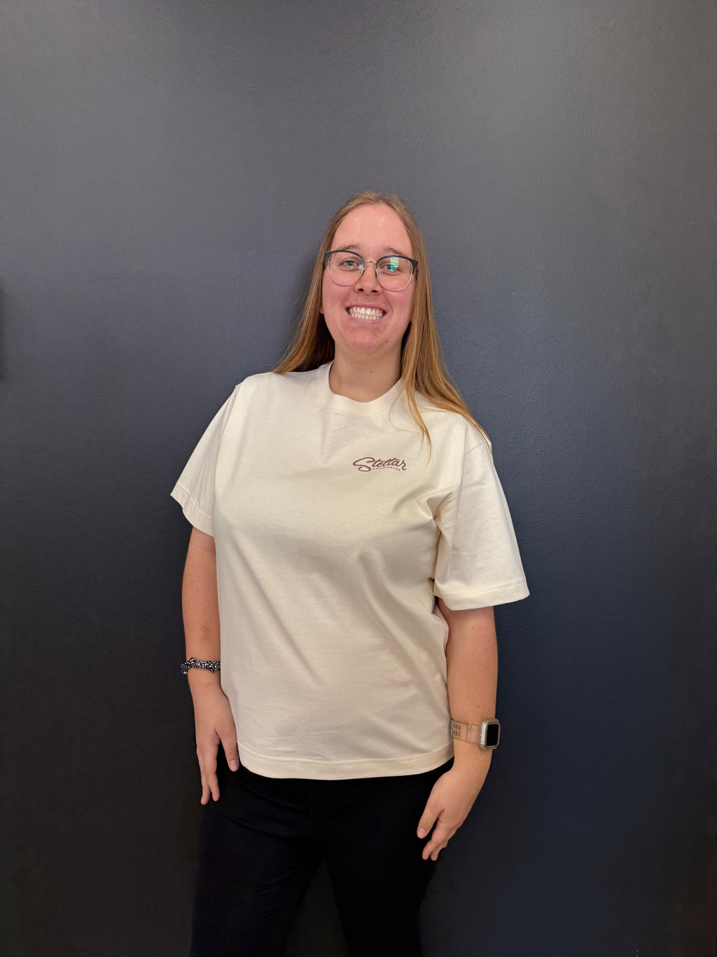 Stellar Logo Tee Womens Ecru 1